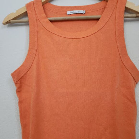 Michael Stars Orange 100% Cotton Tank Top | Size OS - Picture 2 of 8